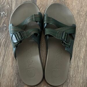 Chaco Chillos Forest Green pattern  Slide Sandals